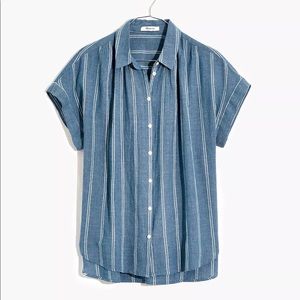 Madewell Central Shirt in Caspian Stripe